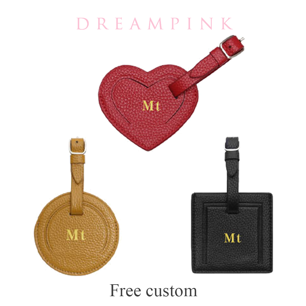 Personalized Name Box - Reisegepäckanhänger aus 100 % echtem Leder,