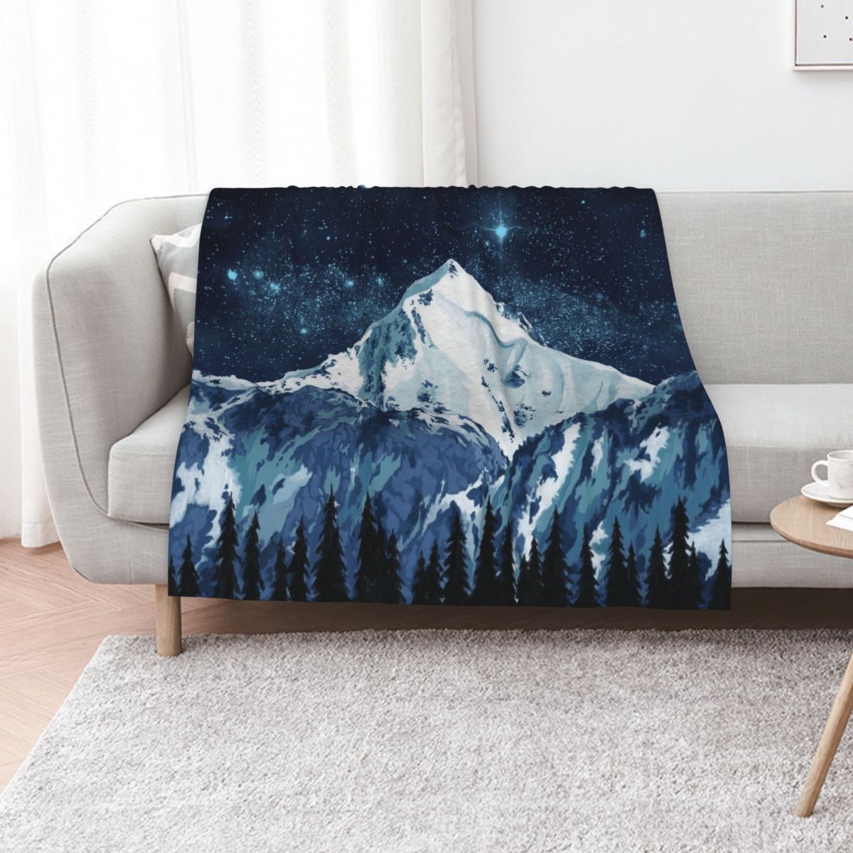 Custom Night Sky - Alaska Night Sky 1 Wurfdecke, Bettüberwürfe,