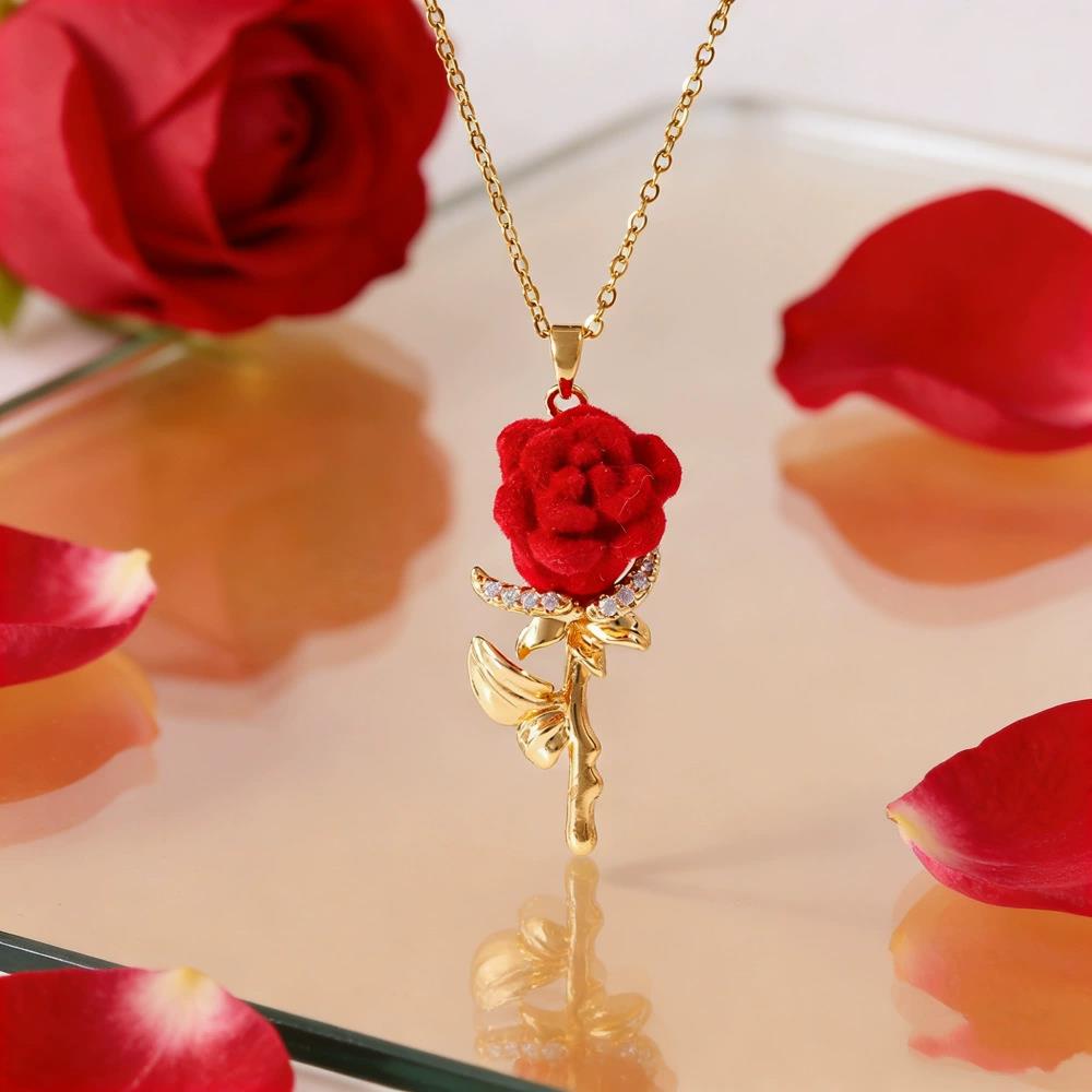 Damen-Rosenkette mit französis – Birth Flower Necklace Bewertung und Preis
