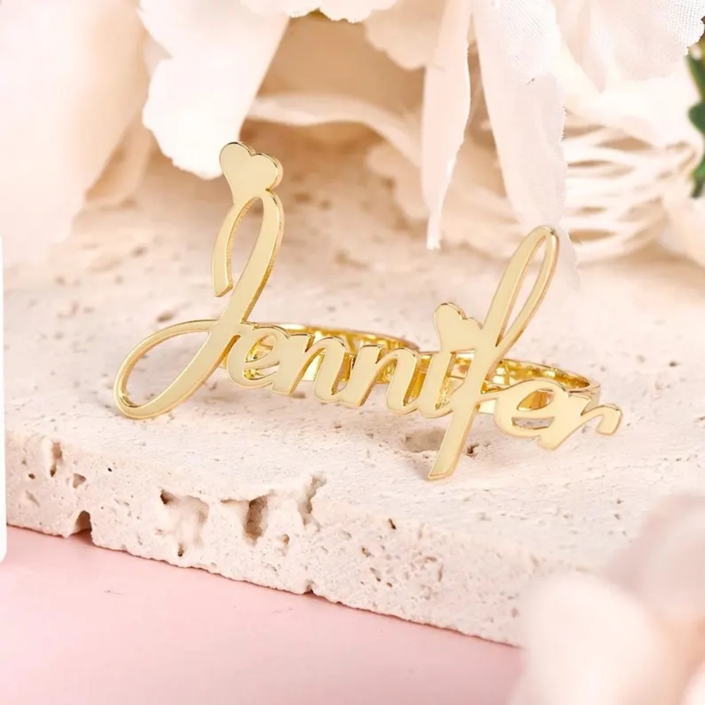 LeeChee Personalisierter Zwei- – Initial Ring Custom Bewertung und Preis